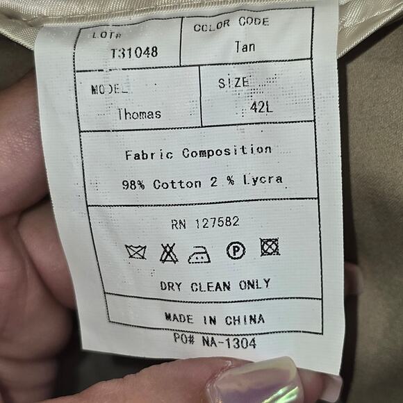 Paul Betenly Blazer Jacket Mens 42L Tan Beige 2 Button Front Preppy Sport Coat - Picture 5 of 16